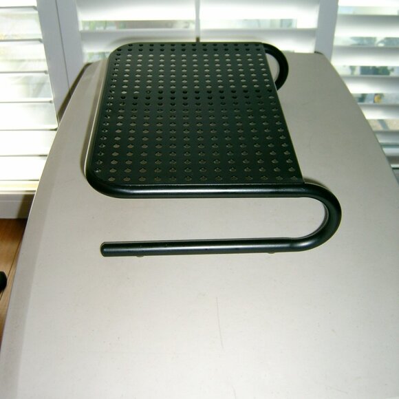 Sleek Black Metal Monitor Stand - Picture 3 of 4